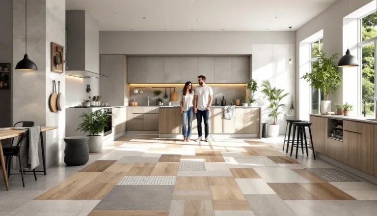 Carrelage pour sol cuisine résistant à l'humidité et esthétique