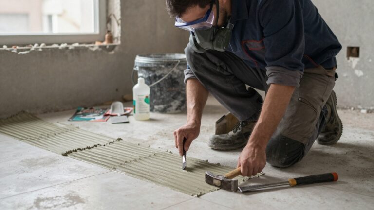 Méthode efficace pour enlever la colle d'un carrelage proprement