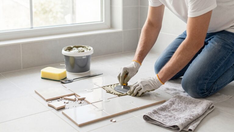 Guide pour comment réparer du carrelage cassé et restaurer les carreaux endommagés