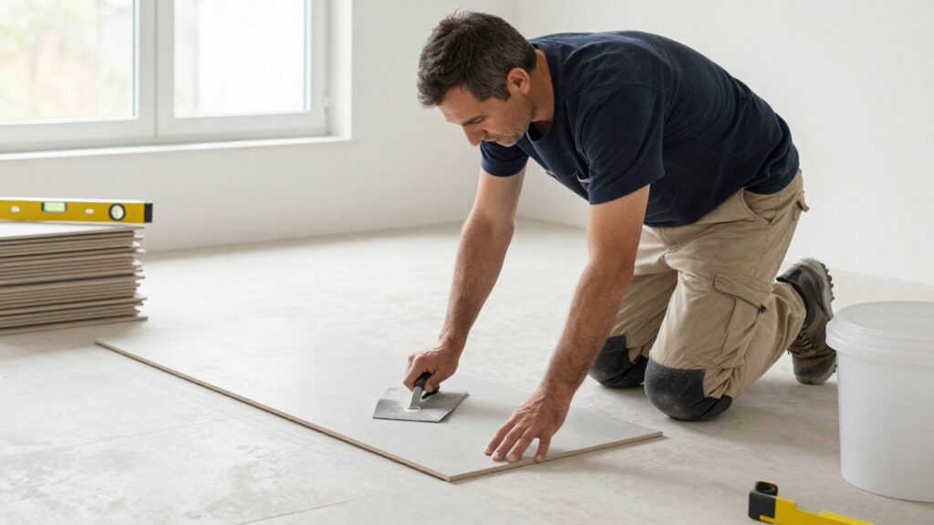 Image actuelle : Carrelage Brive élégant posé dans un intérieur moderne