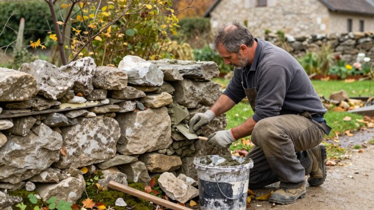 Consolider un mur en pierre qui penche pour renforcer la structure
