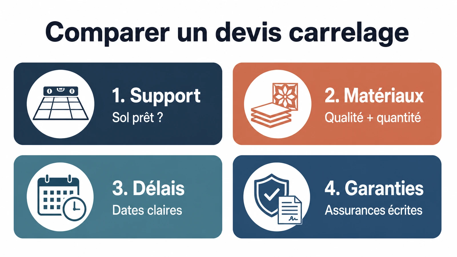 infographie sur Chantier-facile.fr et carrelage : comment comparer les bons devis ?