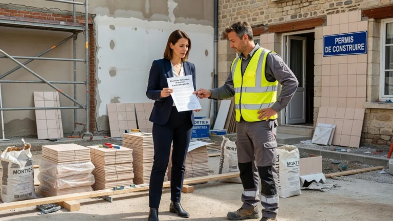 Déclaration d'ouverture de chantier : démarche, délai et points de vigilance illustré dans une scène éditoriale